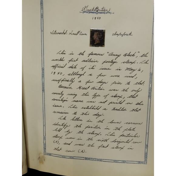 Stamp collector binder with 6 pages of stamps already attached. - Picture 4 of 10